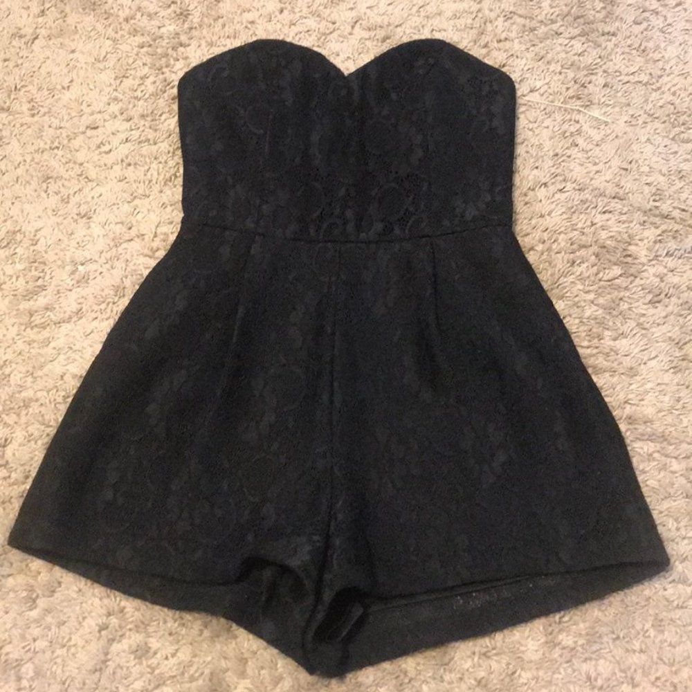 Black Lace Romper